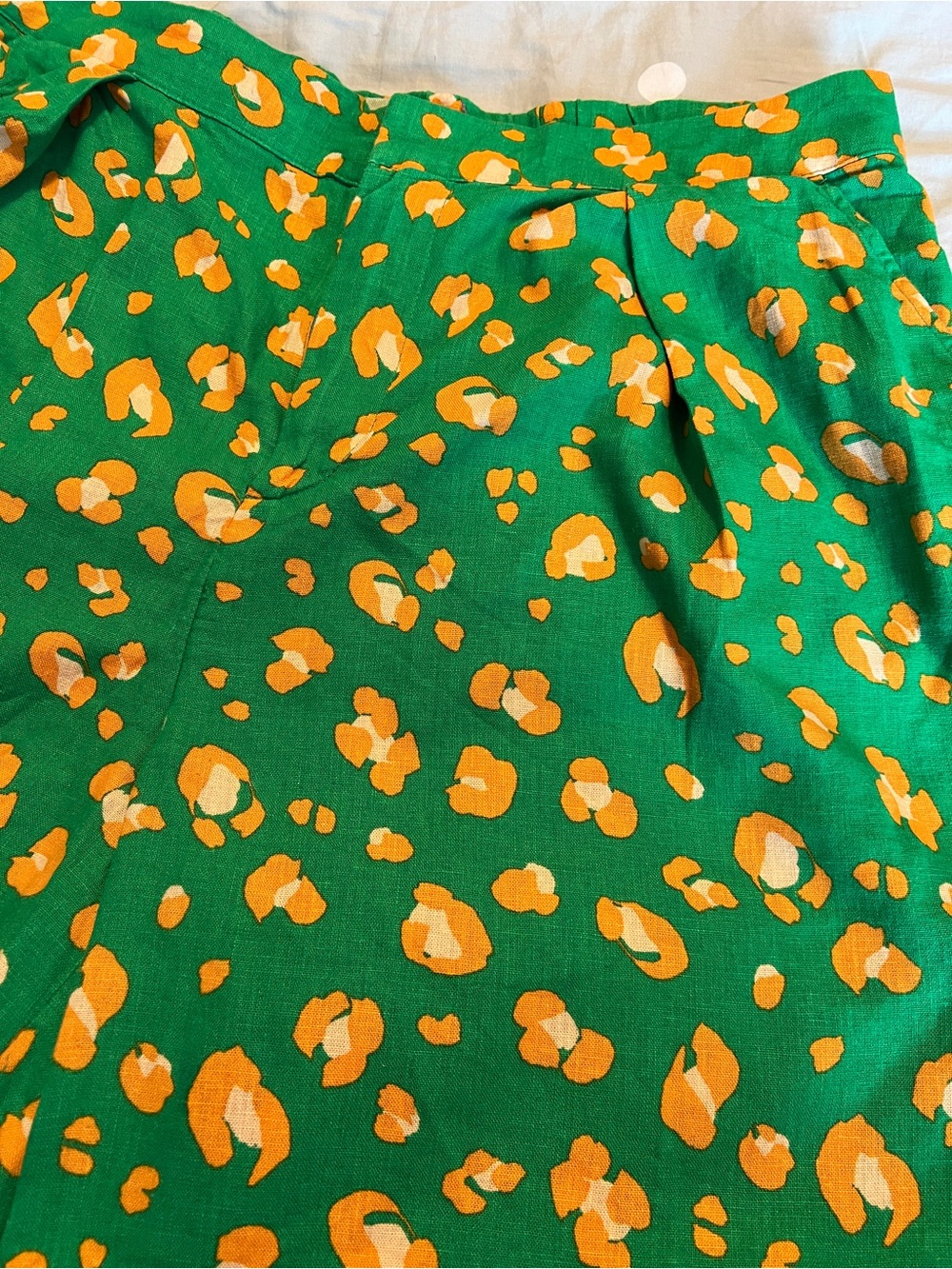 Green and Orange Printed Women’s Shorts